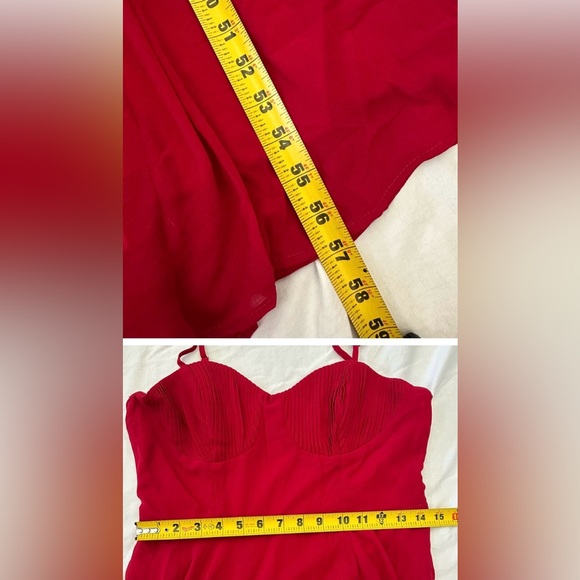 Lulu’s Cause For Commotion Bustier Maxi Dress Red Size M - Picture 10 of 15